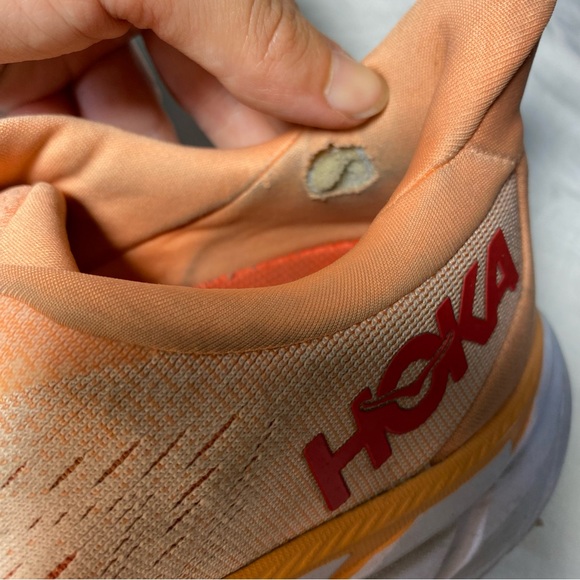 Hoka One One Womens Clifton 8 1119394 CSPY Orange Running Shoes Sneakers 8B - Picture 8 of 10